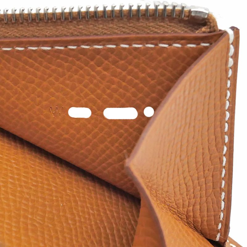 Hermes New-h Passant Compact Vo-epson Gold Silver-hardware Bifold