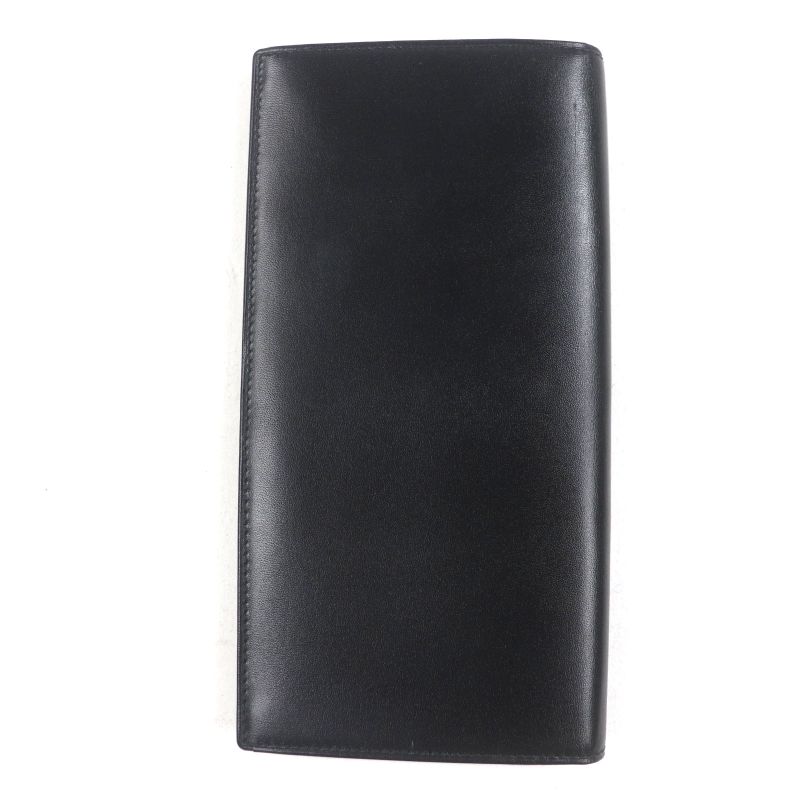 Cartier Must Line Leather Logo Hardware Long Wallet Bifold Long Wallet Black