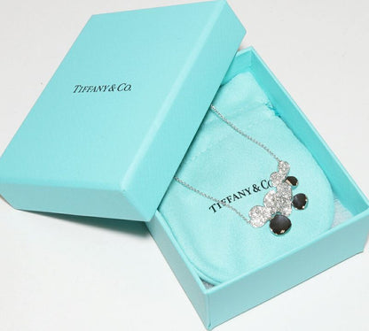 Tiffany & Co Pendant Necklace Pt950 Diamond Paper Flower Cluster Pendant