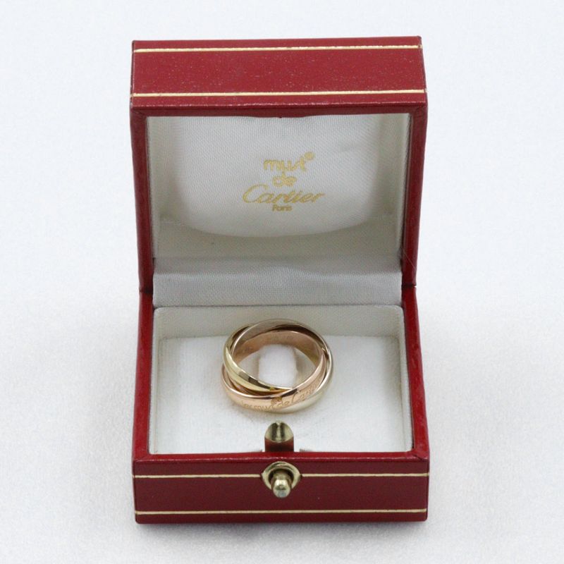 Cartier Trinity 18K Gold (yg×pg×wg) No 9 Ladies 7.1g Ring