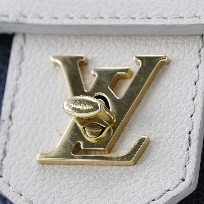 Louis Vuitton Lock Me MM M50191 Calf Black/beige Du0185 Ladies Tote Bag