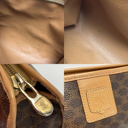 Celine Macadam Pattern Clutch Bag Brown PVC×leather Second Bag