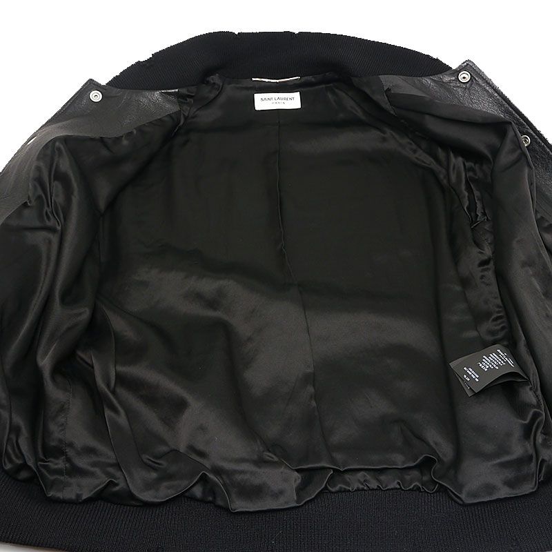 Saint Laurent Teddy Jacket 44 Black Damaged