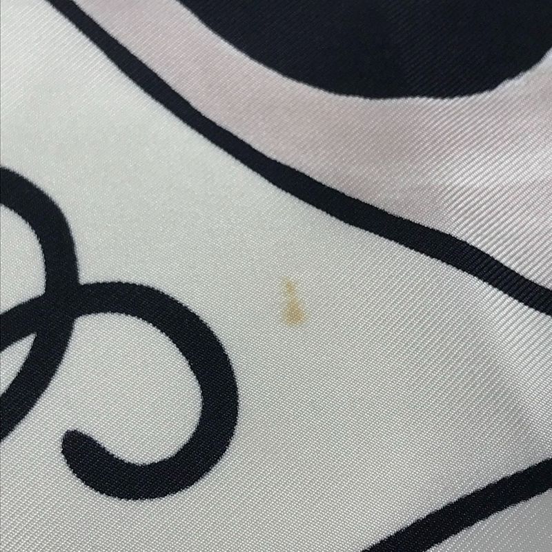 Chanel Scarf Logo Camellia Silk Black