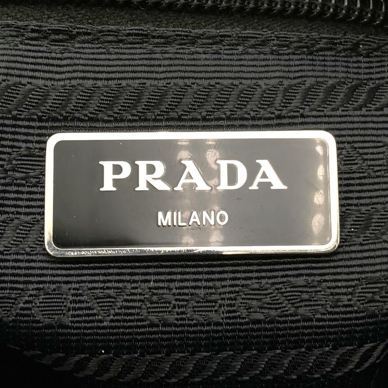Prada Crossbody Shoulder Bag Black Nylon Women Men Triangle Logo