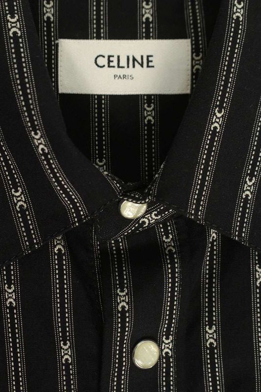 Celine 25SS 2t3610s48 Triomphe Western Long Sleeve Shirt Men's S