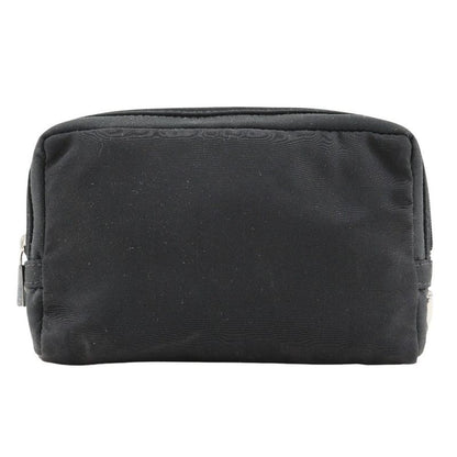 Bottega Veneta Bottega Veneta Triangle Logo Nylon Black Unisex Pouch