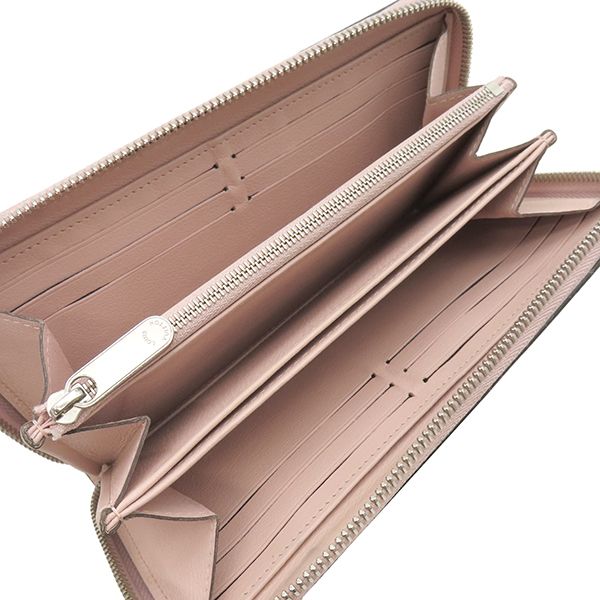 Louis Vuitton Long Wallet Zippy Wallet Monogram Mahina Rose Jasmine Silver
