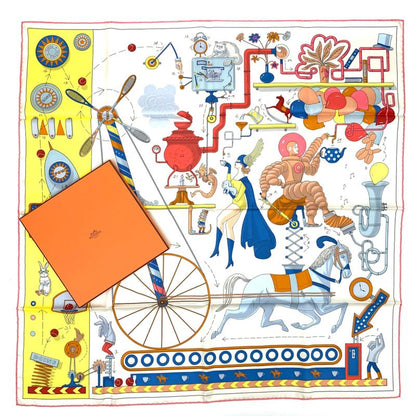 Hermes Scarf Carre 90 TEA FOR TWO TEA FOR TWO Silk Spring-summer 2023 Yellow X