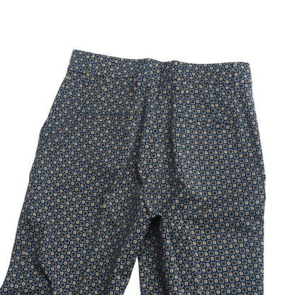 Prada Pants Size 38S Stretch Full Pattern Center Press Roll Up 20250218 Ra3425