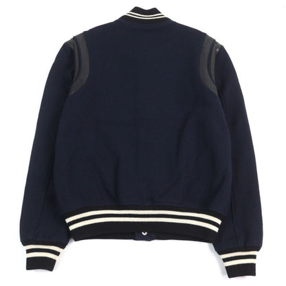 Saint Laurent Paris 354718 Eddie Period Leather Switched Stajan Teddy Jacket