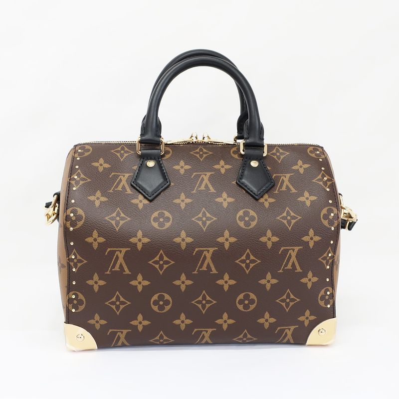 White Louis Vuitton Speedy Trunk 25 Monogram M26181 Handbag Shoulder - Mini