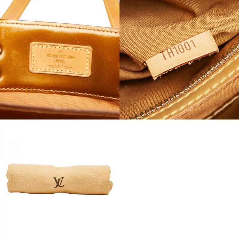 Louis Vuitton Monogram Vernis Reed MM M91143 Bronze Brown Patent Leather Women