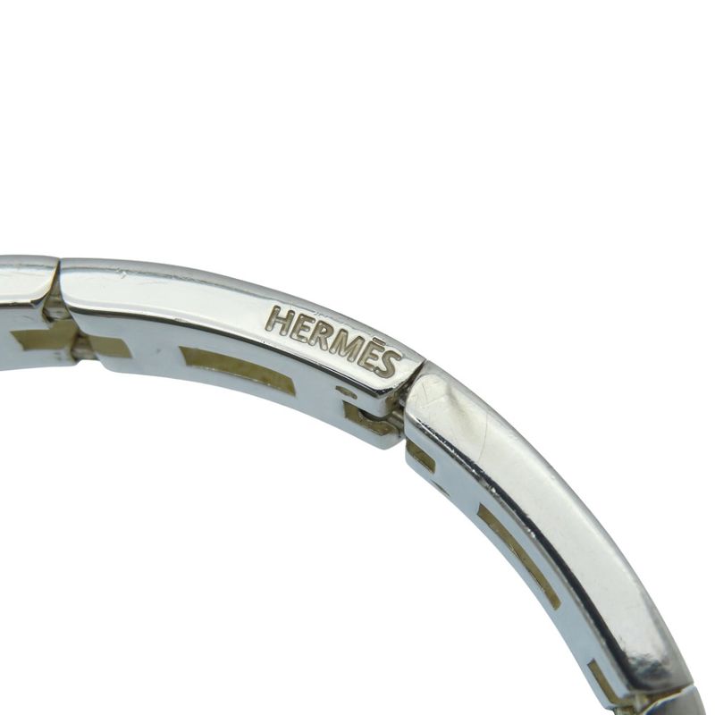Hermes Vintage H Motif Silver 925 Bracelet Bangle Accessory 0912hermes Men's