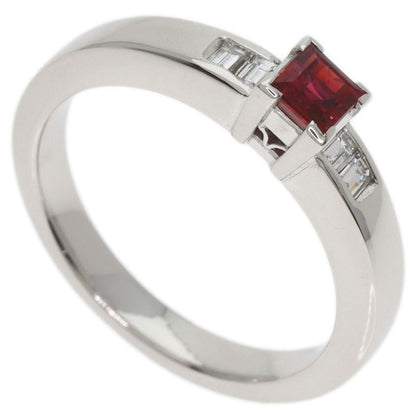 DIOR Garnet Diamond Ring - Pt900 Ladies
