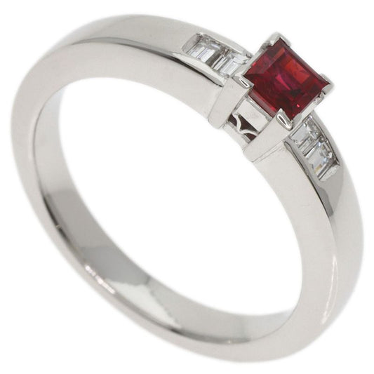 DIOR Garnet Diamond Ring - Pt900 Ladies