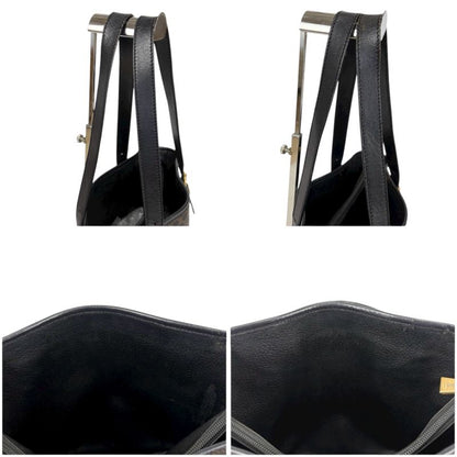 Celine Bucket Shape Tote Bag Shoulder Bag Black Macadam Pattern Pvcleather