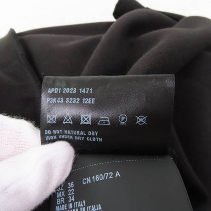 Prada 2023 P3k43 Jersey Dress With Triangle Charm Black 36 Made In Italy