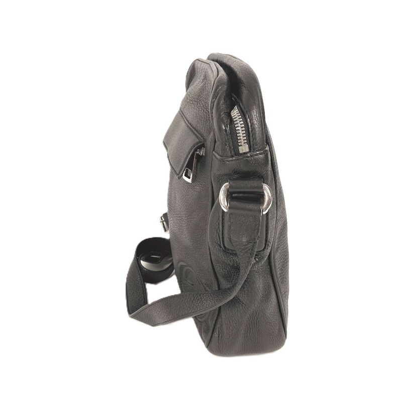 Gucci Shoulder Bag Logo Interlocking G 337084 Leather Black