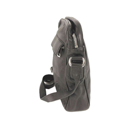 Gucci Shoulder Bag Logo Interlocking G 337084 Leather Black