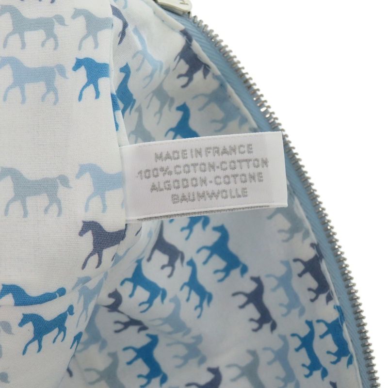 Hermes Cabriole Togo Bag MM Cotton White Blue Water 1009 Pouch Hermes