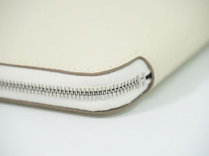 Authentic Hermes Azap Silk Inn Round Zipper Long Wallet U Engraved 2022 Leather