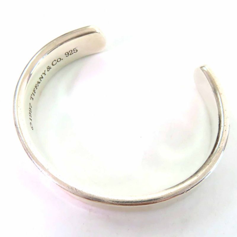 Tiffany & Co 1837 Narrow Bangle Bracelet Sv925 Silver Weight 35g Ladies