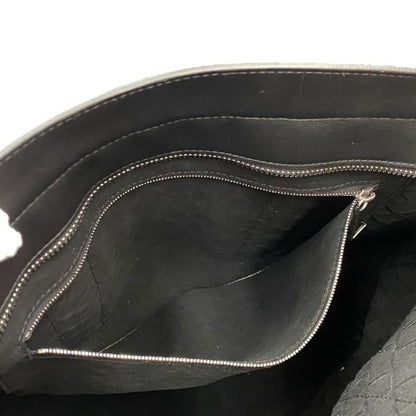 Bottega Veneta Tote Bag Intrecciato Leather Black Silver Hardware Bottega Veneta