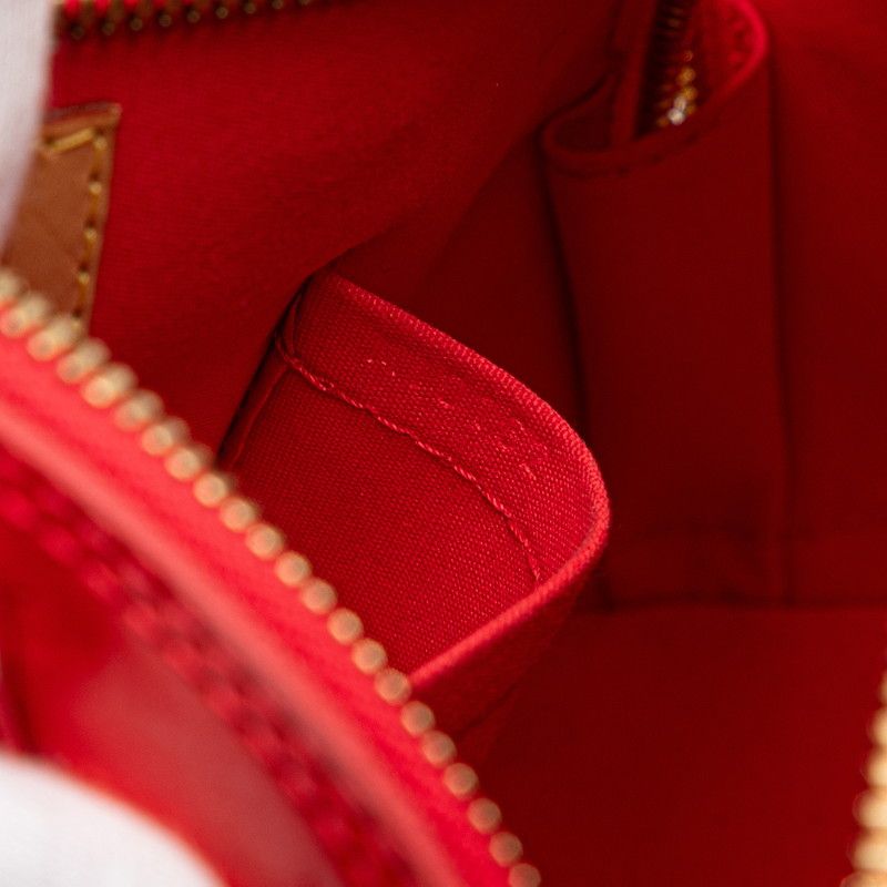 Louis Vuitton Monogram Vernis Alma BB Handbag Shoulder Bag 2WAY M91698 Rouge