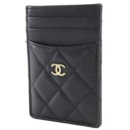 Chanel Matelasse Gold Hardware Coco Mark Ap3595 X Cabinskin Black Ladies Card
