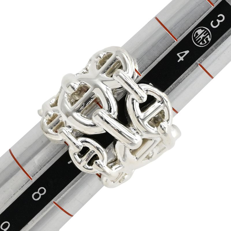 Hermes Ring Chaine D'ancre Anchene GM Silver 925 Silver #46 (Jp6) Accessories