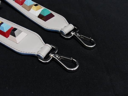 Fendi Strap You Leather Studded Shoulder Strap For Bags Beige Fs2581