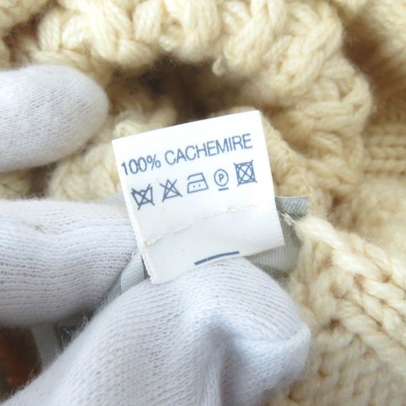 CHANEL Sports 100% Cashmere Coco Mark Plate Knit Hat Knit Cap