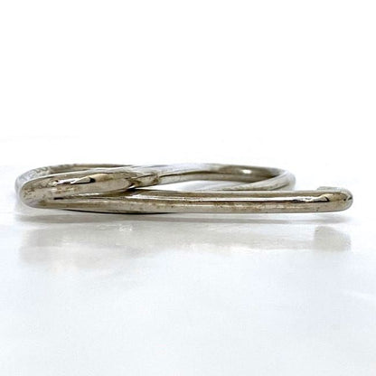 Loewe Key Ring Ec21965 Silver Anagram Metal