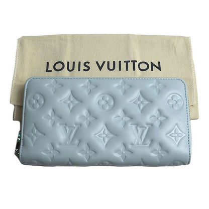 Louis Vuitton Zippy Wallet Long Wallet Round Zipper Monogram Embossed Washed