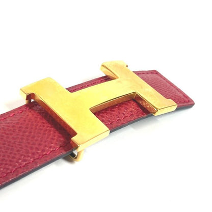 Hermes Belt H Belt Constance Mini Leather Red And Navy