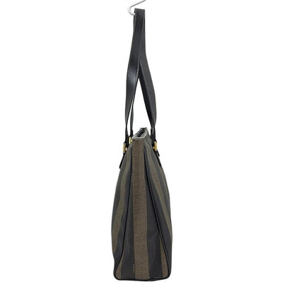 Fendi Shoulder Bag Pecan Black And Light Brown Leather