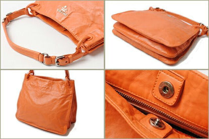 Prada Tote Shoulder Bag Prada Vintage Leather Light Orange