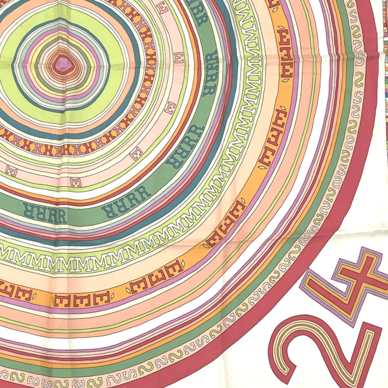 Hermes Scarf Carre 90 France Paris 24 Fbg Silk Multicolor