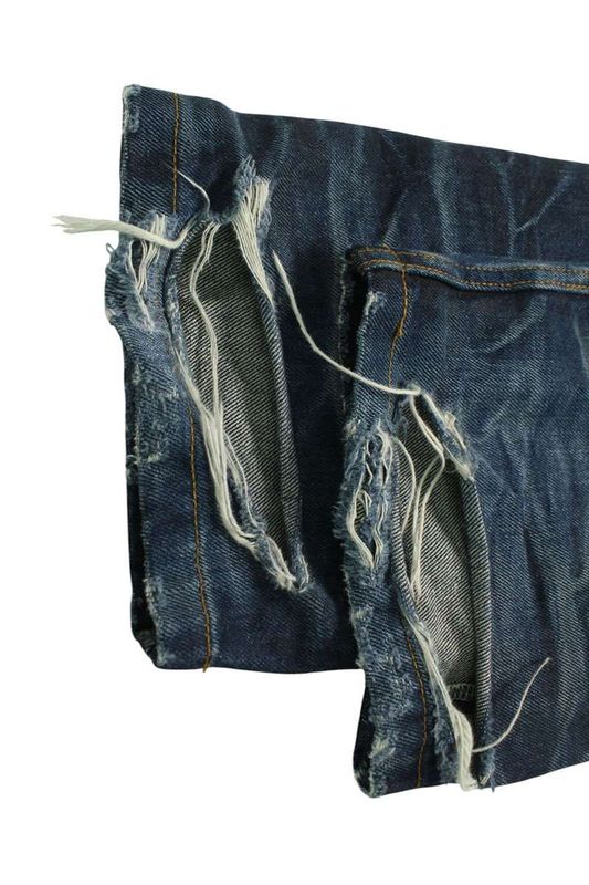 Balenciaga 22AW 681707 Tdw14 Normal FIT Crushed Washed Denim Pants Men's 31