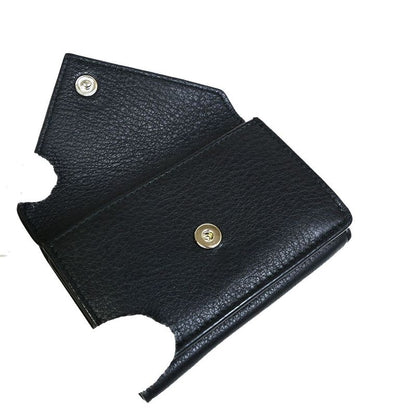 Balenciaga Trifold Wallet Mini Wallet Leather Black 62ka374