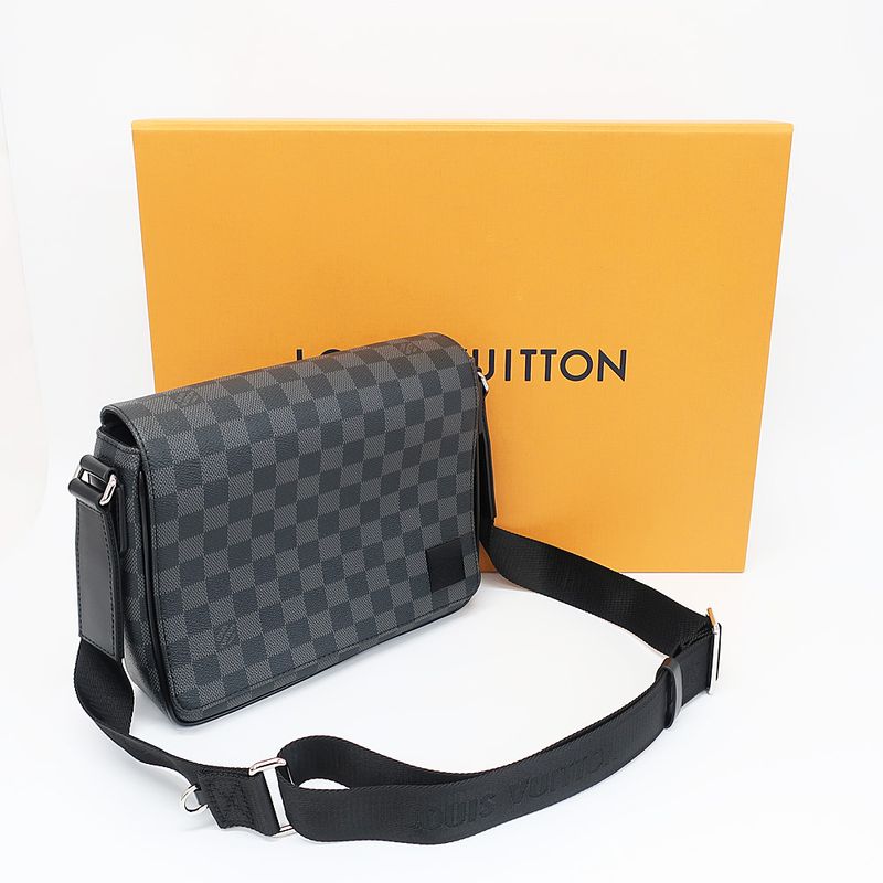 Louis Vuitton District PM Damier Graphite N42710 Shoulder Bag Black