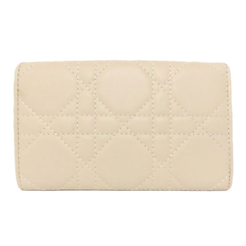 Christian DIOR Cannage Key Case Calf Women