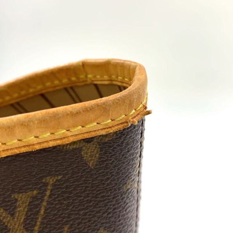 Louis Vuitton Neverfull MM Monogram Leather X PVC Brown Tote Bag Gold M40156