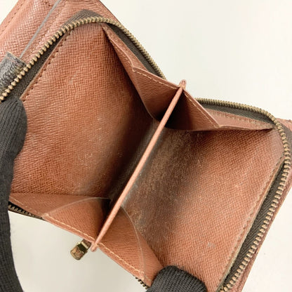 Louis Vuitton Monogram Compact Zip Bifold Short Wallet M61667 Brown