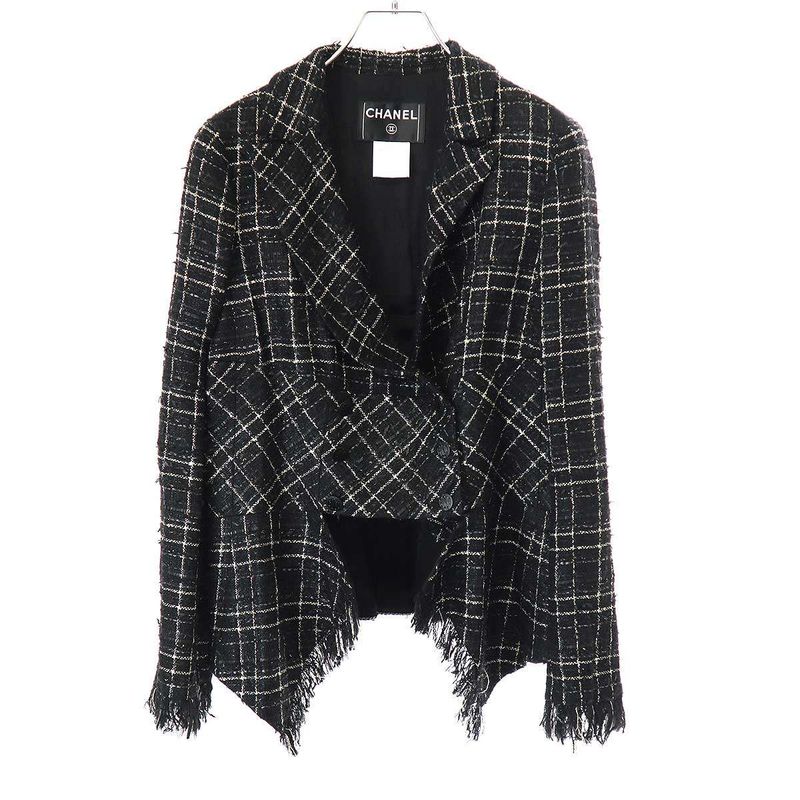 Chanel 2008 Cruise Tweed Jacket and Skirt Setup P32193v22147 P32374v22147 Black