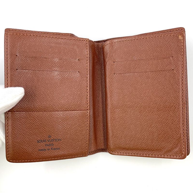 Louis Vuitton Trifold 2-fold Billfold Monogram PVC Brown Card Case M61731