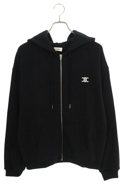 Celine 25SS Ry0a60n60 Triomphe Zip Cashmere Blend Hoodie Men's L