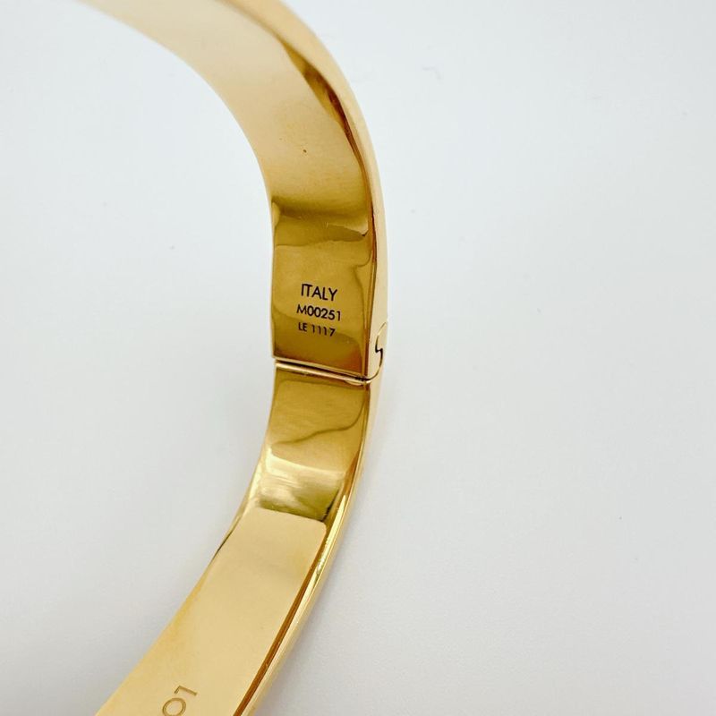 Louis Vuitton M00251 Monogram Cuff Nanogram S Size Bracelet Louis Vuitton Gold