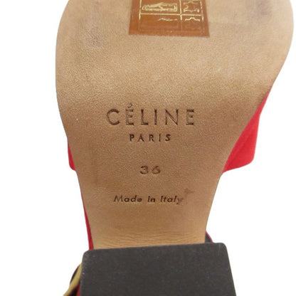 Celine Phoebe Period Ankle Strap Suede Chunky Heel Sandals Size 36 Approx 23cm